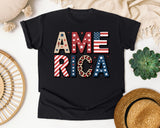 America Grey 5 graphic tee in Black