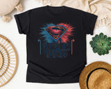 Super Dad Navy graphic tee in Black