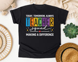 Today Tomorrow Always Teacher Squad graphic tee in Black