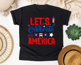 Let's Celebrate America graphic tee in Black
