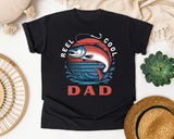 Reel Cool Dad Grey 2 graphic tee in Black