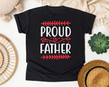 Proud Father White 3 graphic tee in Black