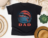Reel Cool Dad Grey graphic tee in Black