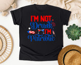I'm Not Drunk I'm Patriotic Blue graphic tee in Black