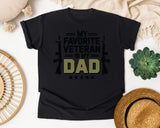 My Favorite Veteran Is My Dad Black graphic tee in Black