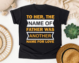The Name Of Father Was Another Name For Love White graphic tee in Black