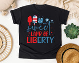 Sweet Land Of Liberty Red graphic tee in Black