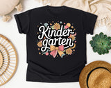 Kindergarten Script Flowers Graphic Tee graphic tee in Black