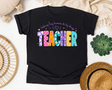 Teacher Helping Tiny Humans Do Big Things graphic tee in Black
