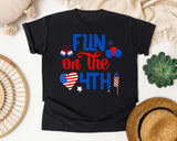 Fun On The 4th graphic tee in Black