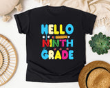 Hello Ninth Grade graphic tee in Black