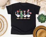 Patriotic Goose On The Loose graphic tee in Black