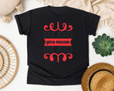 Dad Jokes You Mean Rad Jokes Red 2 graphic tee in Black