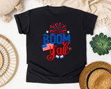 Boom Y'all Blue graphic tee in Black