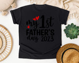 My 1st Father's Day graphic tee in Black