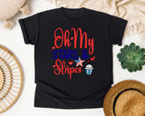 Oh My Stars And Stripes graphic tee in Black