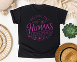Helping Tiny Humans Do Big Things Floral graphic tee in Black