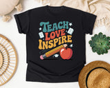 Teach Love Inspire Orange graphic tee in Black