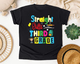 Straight Outta Third Grade Trophy graphic tee in Black