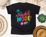 Teacher Mode Off graphic tee in Black