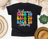 Welcome Back To School Stacked graphic tee in Black