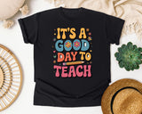 It's A Good Day To Teach Flowers Graphic Tee graphic tee in Black