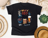 BBQ Beer And Being A Dad My Three Talents Grey graphic tee in Black