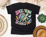 Shell Yeah Schools Out Turtle graphic tee in Black