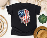 Dripping Flag Popsicle graphic tee in Black