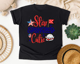 Star Spangled Cutie Red graphic tee in Black
