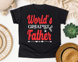 World's Greatest Father Red graphic tee in Black