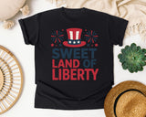 Sweet Land Of Liberty Red 3 graphic tee in Black