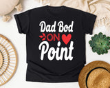 Dad Bod On Point White 3 graphic tee in Black