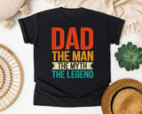 Dad The Man The Myth The Legend Red graphic tee in Black