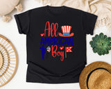 All American Boy graphic tee in Black