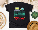Classroom Cutie Laptop graphic tee in Black