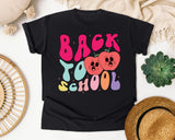 Back To School Hearts graphic tee in Black