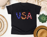 God Bless The USA Grey graphic tee in Black
