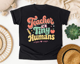 Teacher Of Tiny Humans Retro graphic tee in Black