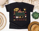 Hello School Im Back graphic tee in Black