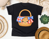 Patriotic Picnic Basket graphic tee in Black