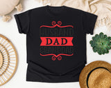 Husband Dad Granddad Red graphic tee in Black