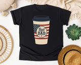 Best Dad Coffee Cup graphic tee in Black