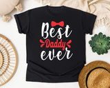 Best Daddy Ever White 3 graphic tee in Black