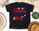 Happy Memorial Day Red graphic tee in Black