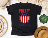 Pretty And Patriotic graphic tee in Black