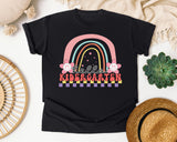 Hello Kindergarten Rainbow graphic tee in Black
