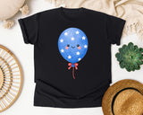 Patriotic Star Balloon graphic tee in Black