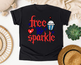 Free To Sparkle Red 2 graphic tee in Black
