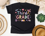 Third Grade Pastel Graphic Tee graphic tee in Black